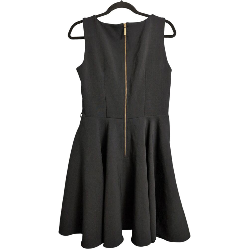 Closet London Black Sleeveless Fit and Flare Pleated Skirt Dress Size 10 - Picture 5 of 11